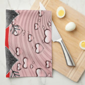 valentines amour cuisine serviette (Quart Plié)