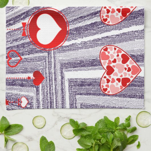 valentines amour cuisine serviette (Plié)