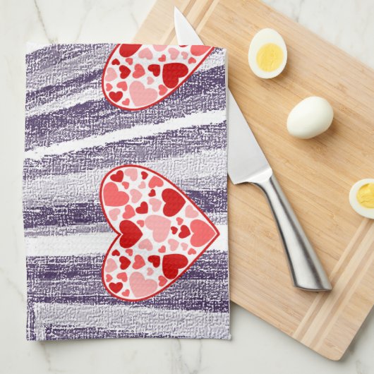 valentines amour cuisine serviette (Quart Plié)