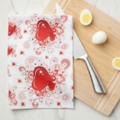 valentines amour cuisine serviette (Quart Plié)