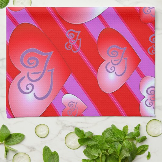 valentines amour cuisine serviette (Plié)