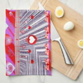 valentines amour cuisine serviette (Quart Plié)