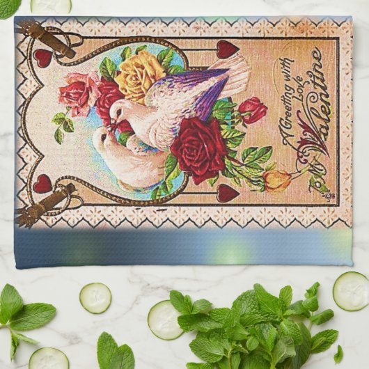 valentines amour cuisine serviette (Plié)