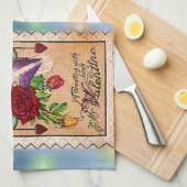 valentines amour cuisine serviette (Quart Plié)