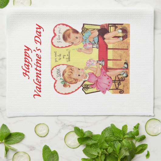 valentines amour cuisine serviette (Plié)