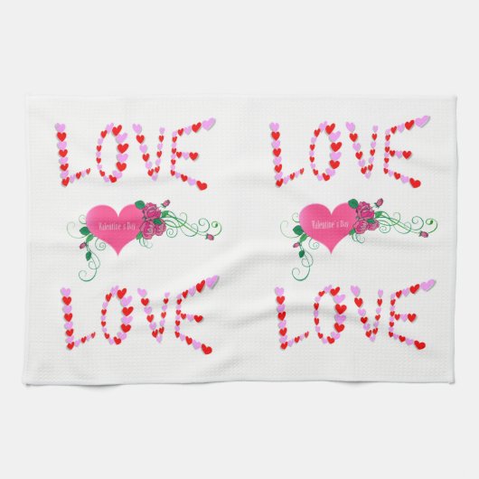 valentines amour cuisine serviette (Horizontal)
