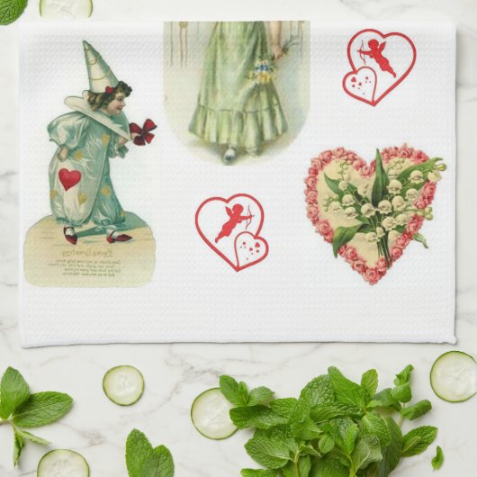 valentines amour cuisine serviette (Plié)