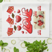 valentines amour cuisine serviette (Plié)