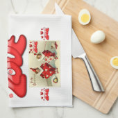 valentines amour cuisine serviette (Quart Plié)