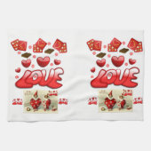 valentines amour cuisine serviette (Horizontal)