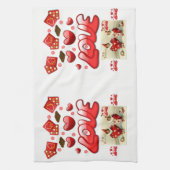 valentines amour cuisine serviette (Vertical)
