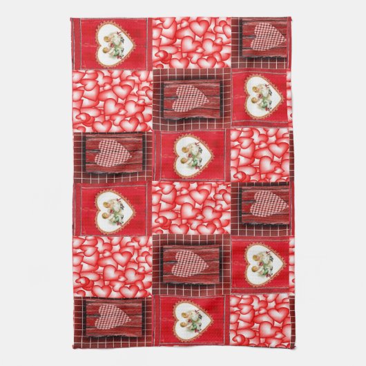 valentines amour cuisine serviette (Vertical)