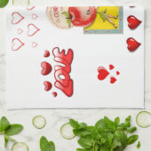 valentines amour cuisine serviette (Plié)