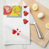 valentines amour cuisine serviette (Quart Plié)