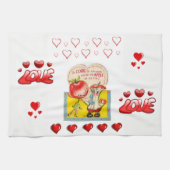 valentines amour cuisine serviette (Horizontal)