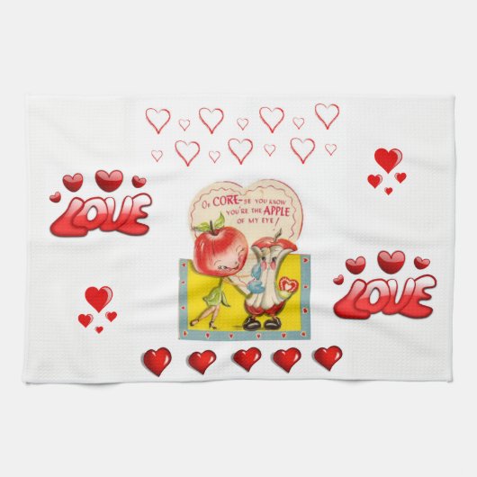 valentines amour cuisine serviette (Horizontal)