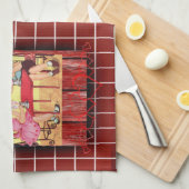 valentines amour cuisine serviette (Quart Plié)