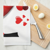 valentines amour cuisine serviette (Quart Plié)