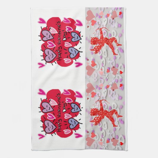 valentines amour cuisine serviette (Vertical)