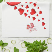 valentines amour cuisine serviette (Plié)