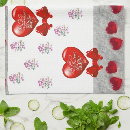valentines amour cuisine serviette (Plié)
