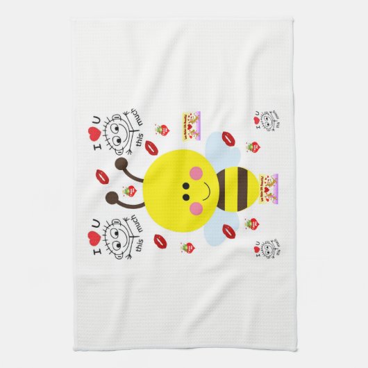 valentines amour cuisine serviette (Vertical)