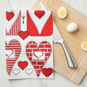 valentines amour cuisine serviette (Quart Plié)