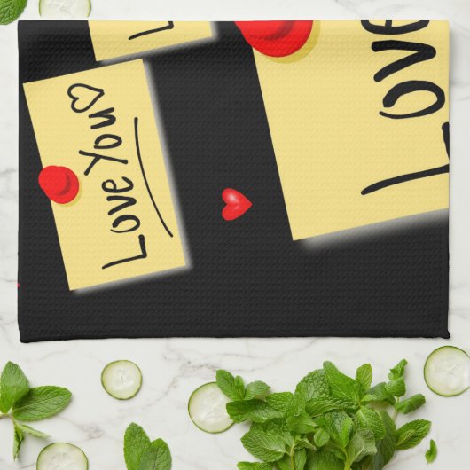 valentines amour cuisine serviette (Plié)