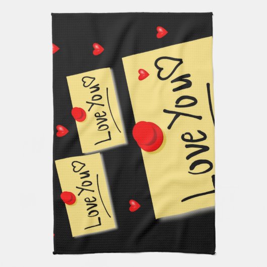 valentines amour cuisine serviette (Vertical)