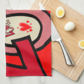 valentines amour cuisine serviette (Quart Plié)