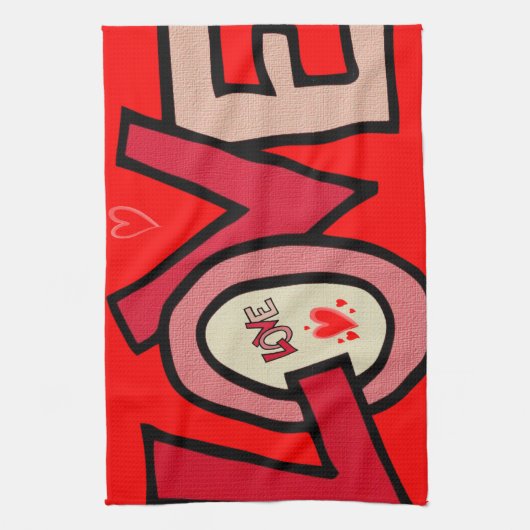 valentines amour cuisine serviette (Vertical)