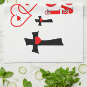 valentines amour cuisine serviette (Plié)