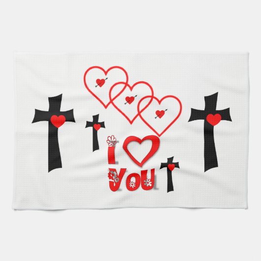valentines amour cuisine serviette (Horizontal)