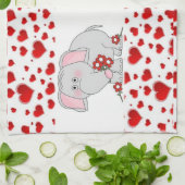 valentines amour cuisine serviette à main Eléphant (Plié)