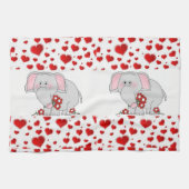 valentines amour cuisine serviette à main Eléphant (Horizontal)