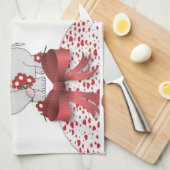 valentines amour cuisine serviette à main Eléphant (Quart Plié)