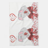 valentines amour cuisine serviette à main Eléphant (Vertical)