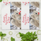 valentines amour cuisine serviette à main Ours pol (Plié)
