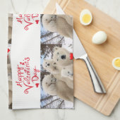 valentines amour cuisine serviette à main Ours pol (Quart Plié)