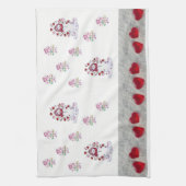 valentines amour cuisine serviette main Snowman (Vertical)
