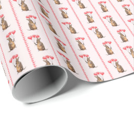 Valentine's Armadillo Wrapping Paper Cadeaupapier