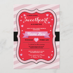 Valentines Baby shower amoureuse Invitation d'amou