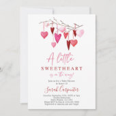 Valentines Baby shower Invitation fille (Devant)