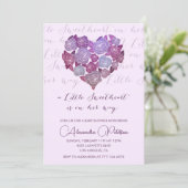Valentines baby shower invitation Romantique (Debout devant)