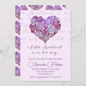 Valentines baby shower invitation Romantique (Devant / Derrière)