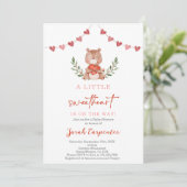 Valentines Baby shower Ours Invitation (Debout devant)