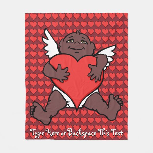 Valentines Blanche Africaine Cupid Couvertures Per (Devant)
