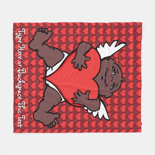 Valentines Blanche Africaine Cupid Couvertures Per (Devant (Horizontal))