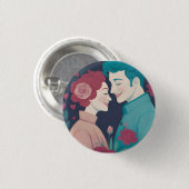 Valentine's button (Voorkant /achterkant)