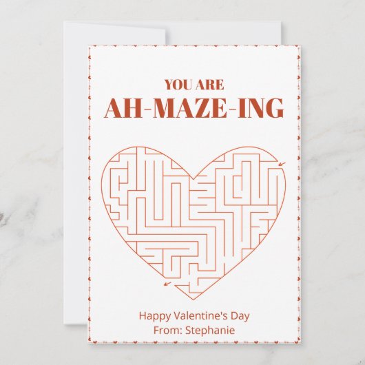 Valentines Carte D'Activité De Jour Pour Enfants (Devant)